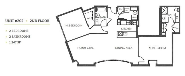 2BR/2BA - 3800 Lofts