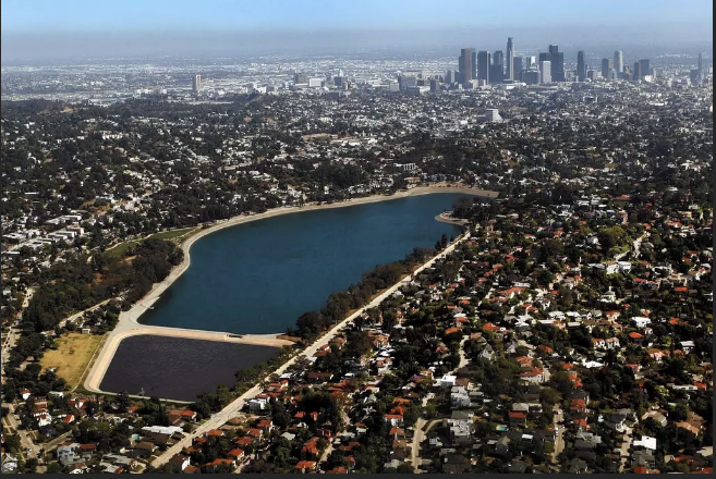 Aerial view of the Silverlake - 2528 Panorama Ter