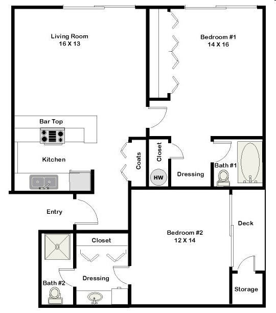 2BR/2BA - Park Madera