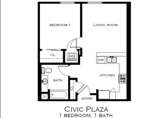 Floorplan - Civic Plaza Apartments