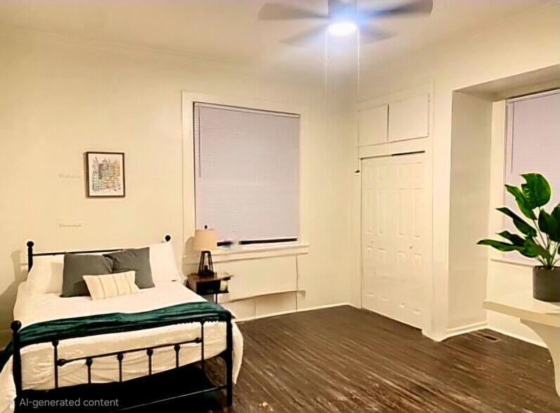 1 Double bed, ceiling fan, closets - 1315 Dover St
