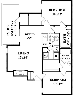 2BR/2BA - The Warwick