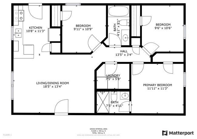 Floorplan - The Piquette Apartments | 3 Bedroom Apartm...