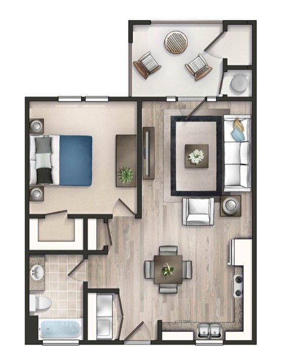 Floorplan - The Park at Three Oaks Apartments