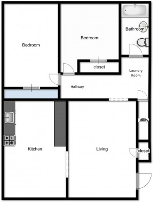 2BD/1BA - Two Story - Pine Valley