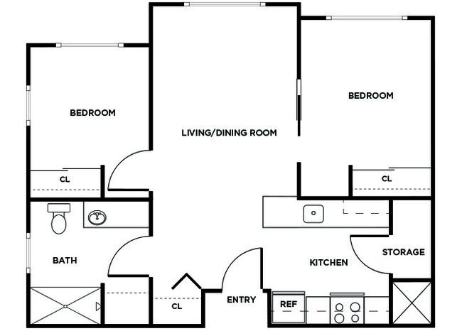 Floorplan - Ballinger Court Senior Affordable Apartments