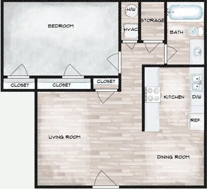Floorplan - Summit at Valley Heights Apartments