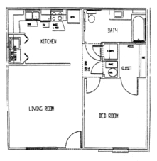 1BR/1BA - Breckenridge Apartments