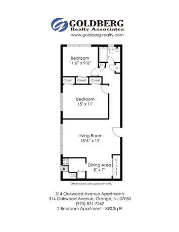 2BR/1BA - 314 Oakwood (Manlow Corp.)