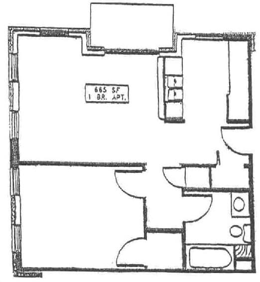 1 Bedroom Apartment - Furman Somerset Apartments