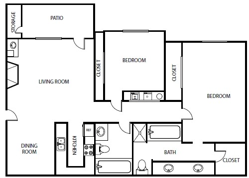 Floorplan - Lake Village West Apartments