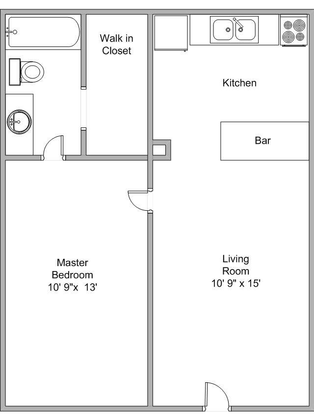 1BR/1BA - Stagecoach West Apartments