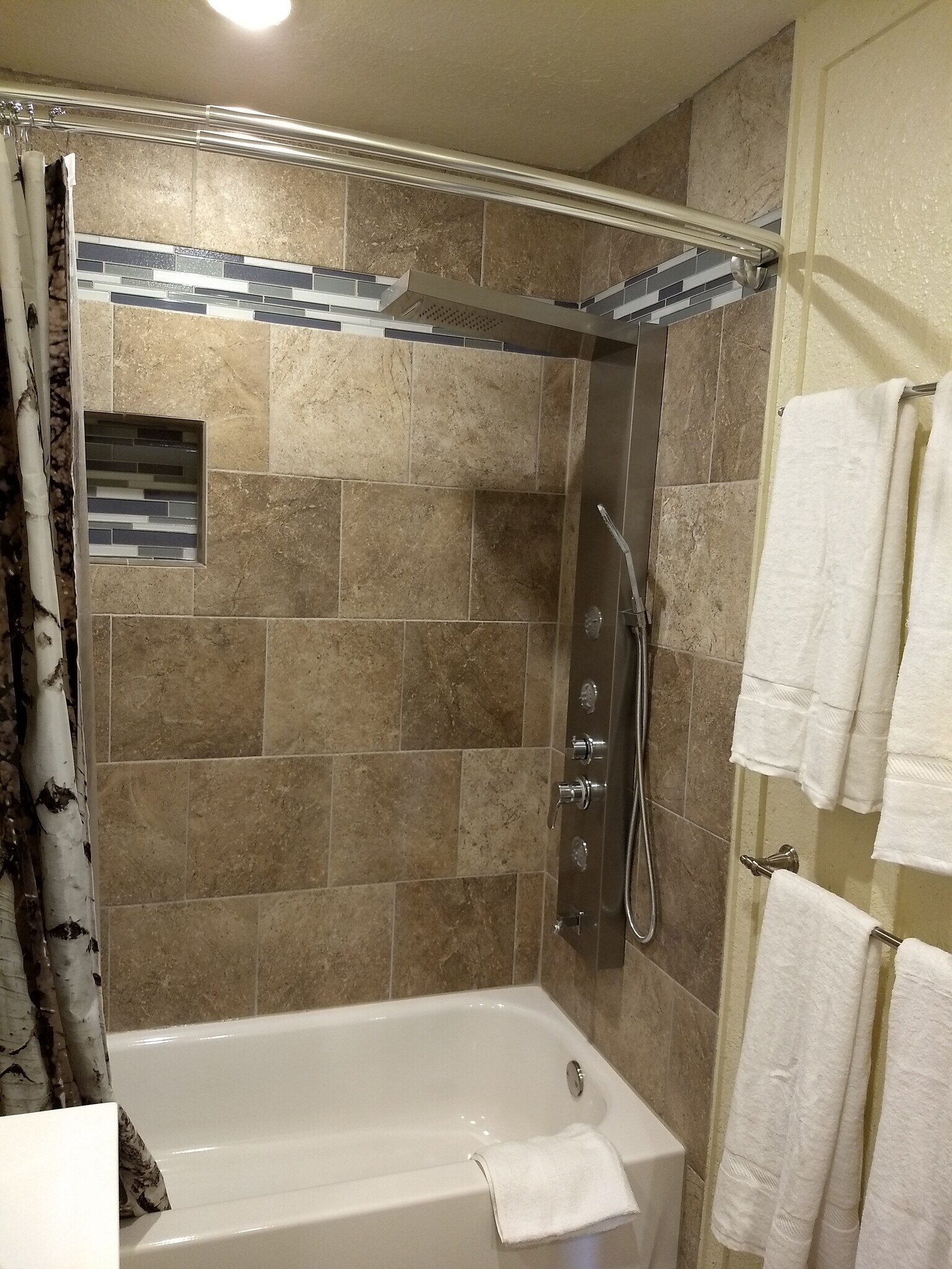spa shower bathroom complete with rainhead , waterfall, sprayer and jets. - 10016 s hwy 81