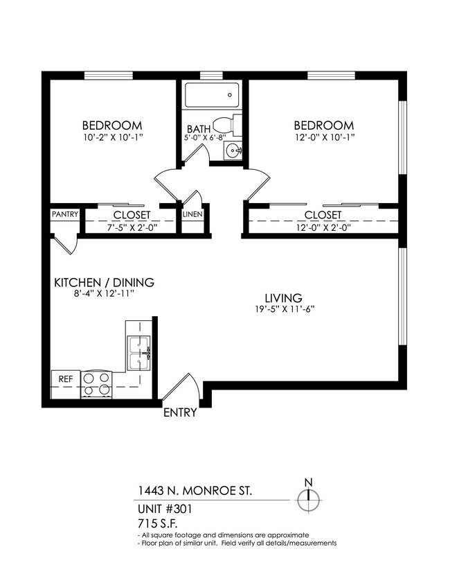Floorplan - 1443 Monroe