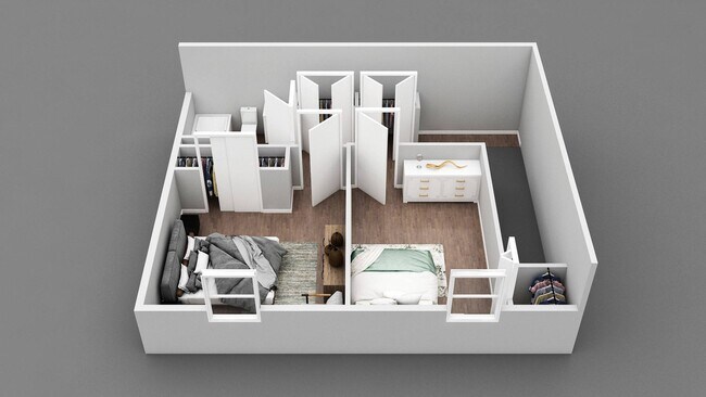 3 bedroom 2.5 bathroom townhouse, first floor main bedroom, second floor. - Willow Green Apartments