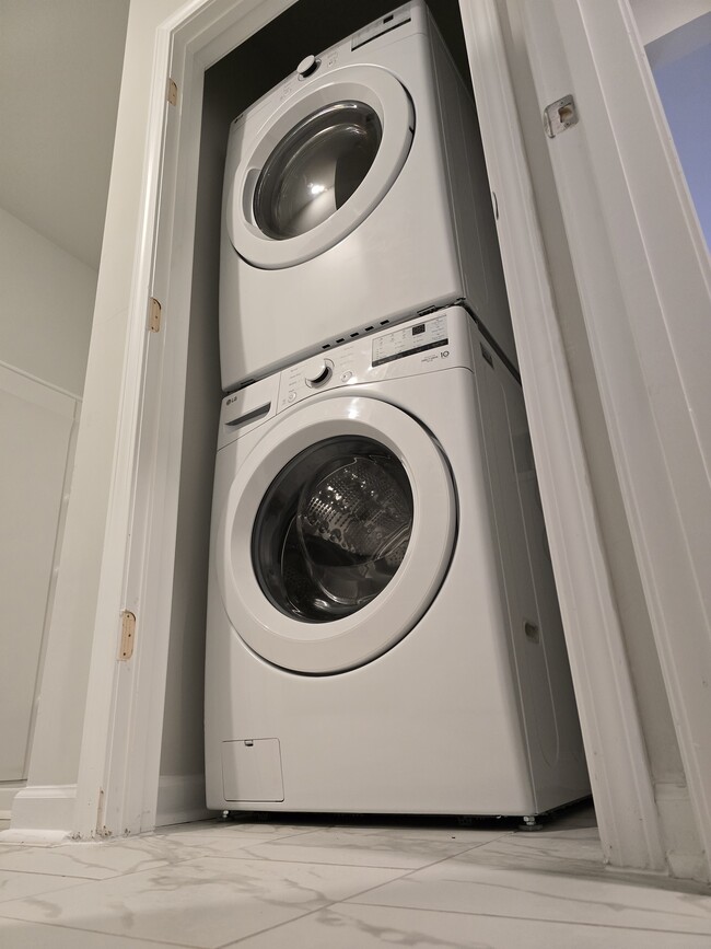 Brand New Stackable Washer Dryer included with apartment - 15580 Ruthie Lynn Dr