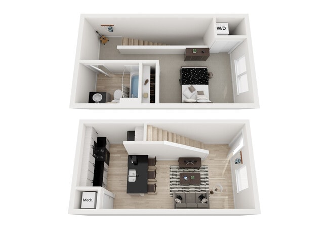 1BR, 1BA - A4 Floor Plan - Aero