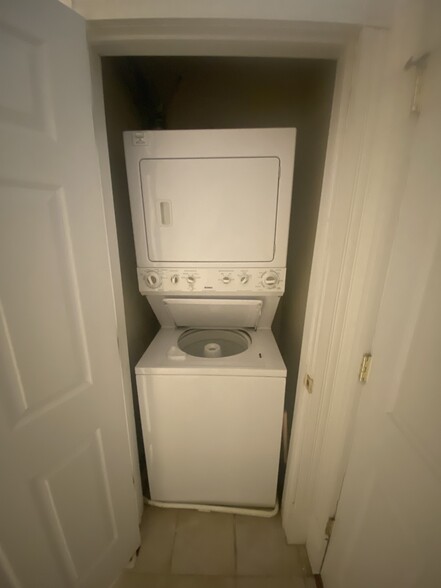 Washer and dryer in bathroom - 1003 Broadway St