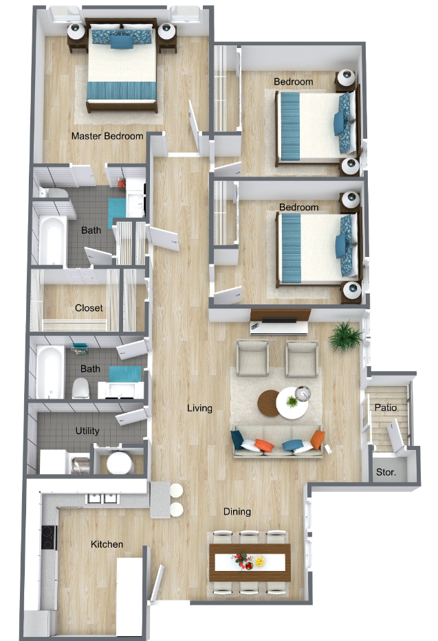 Floorplan - Saddlewood Apartments