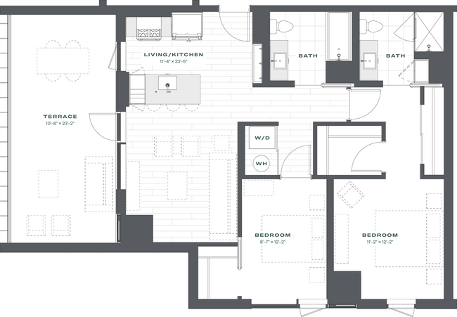 Floorplan - Triangle Square