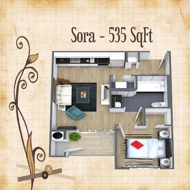 Floorplan - LARC at Olympia (Senior Housing 62+)