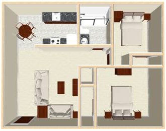 2BR/1BA - The Birches