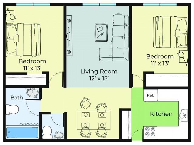 2 Bedroom 1.5 Bath - Westford Park Apartments