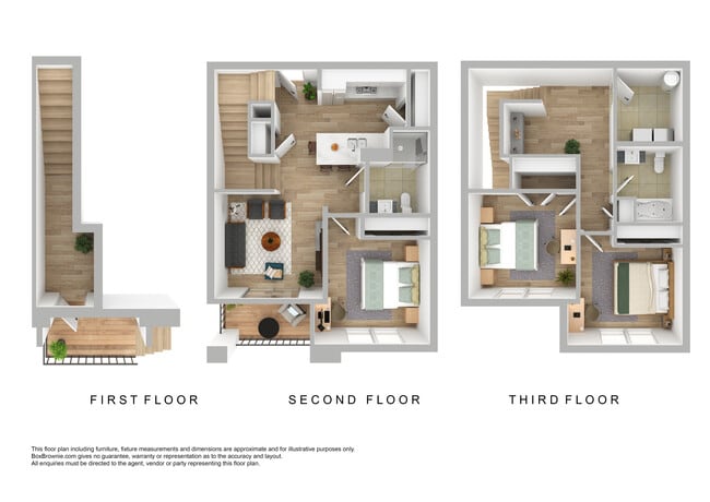 Three Bed, Two Bath Townhome - The André Apartments