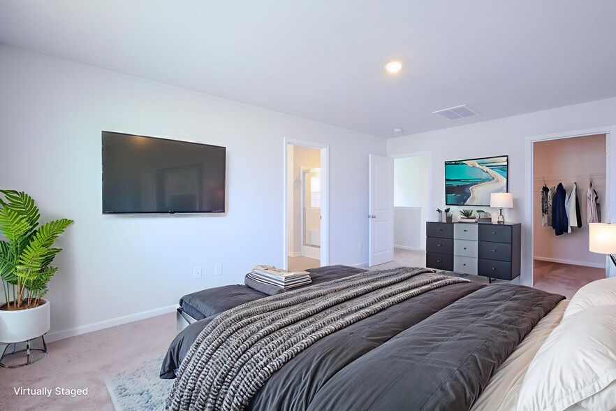 Master bedroom. Photo is virtually staged. - 1510 Alvin Pond Dr