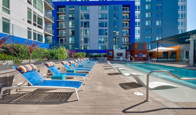 Lounge on the outdoor sundeck or go for a swim in the saltwater swimming pool - Indigo Apartments