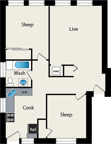 Floorplan - Reside on Irving Park