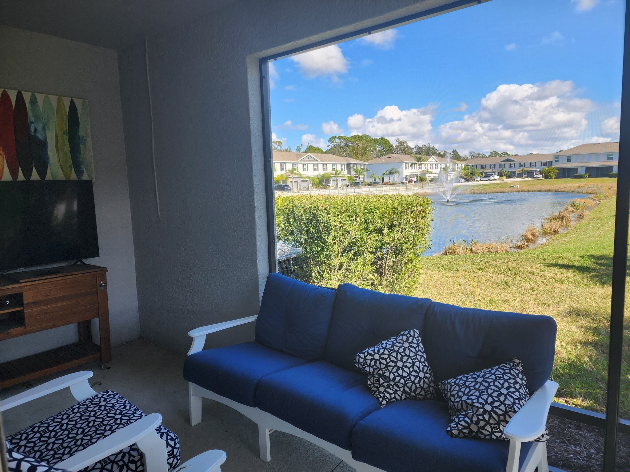 Patio with Lake View - 6413 Boxgrove Dr