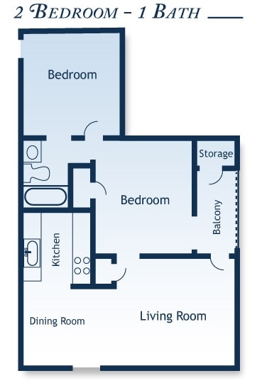 2BR/1BA - Fox Valley Apartments