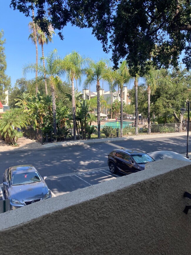 view of main pool from condo - 5535 Canoga Ave