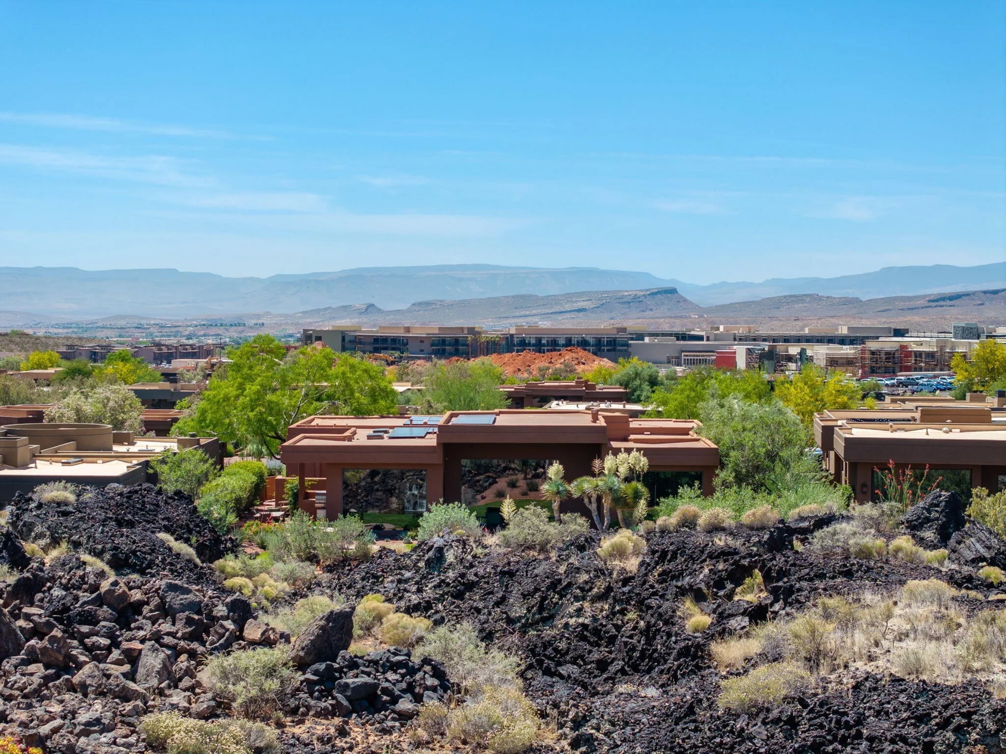 High Drone Reveals Home Surrounded by Black Basalt - 1500 E Split Rock Dr