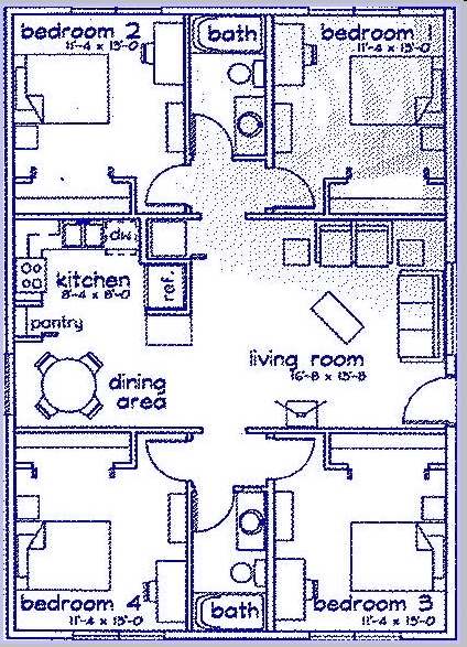 4BR/2BA - STUDENTS ONLY - College Square Apartments