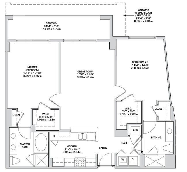 2BR/2BA - City Place South Tower