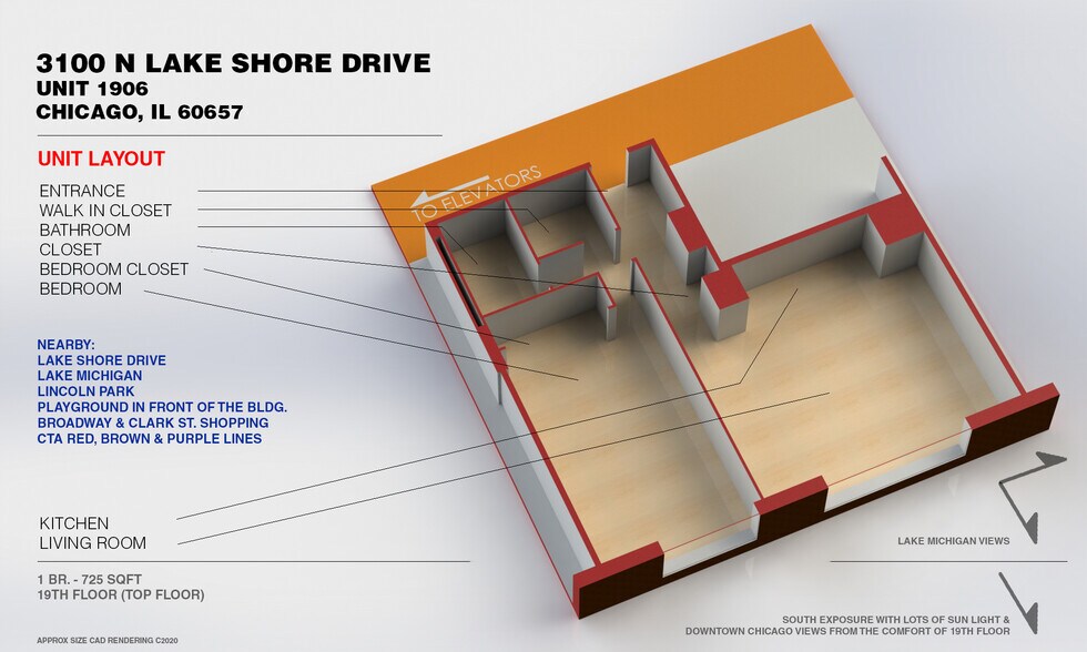Unit Layout - 3100 N Lake Shore Dr