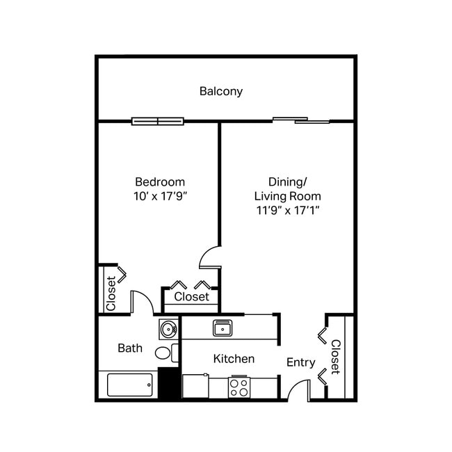 Income-Based 1-Bedroom, 1 Bath - Riverside Towers