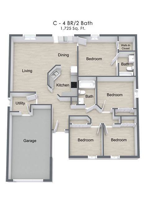 Floorplan - River Trace Apartments and Homes