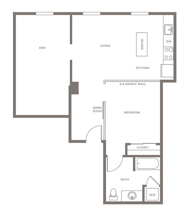 A05.1 - One Bedroom with Den - Modera Lofts