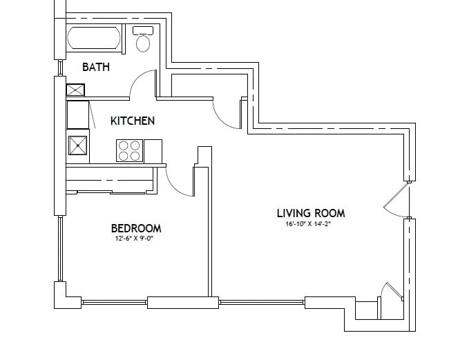 1 Bedroom - 15277 Triskett Rd