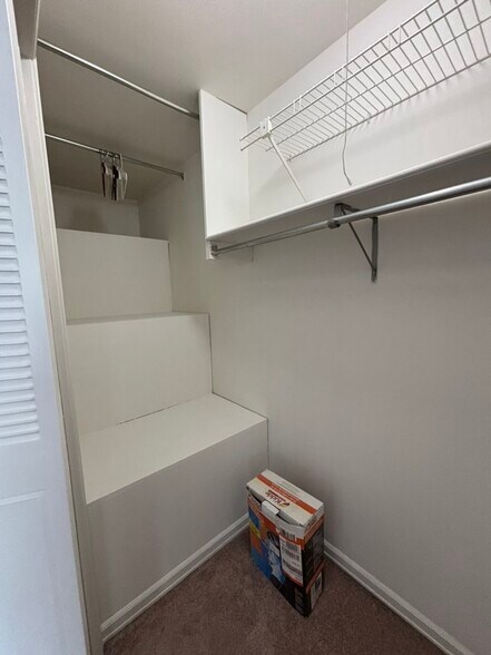 Stepped shelves in master closet - 43 State St