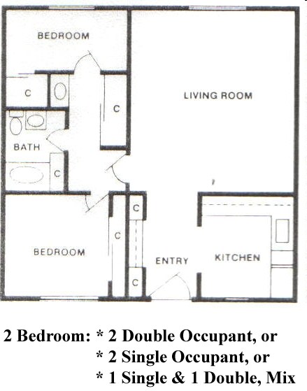 2BR/1BA - Woodbridge Village Apartments - 1900 N. MARIANNA AVE.