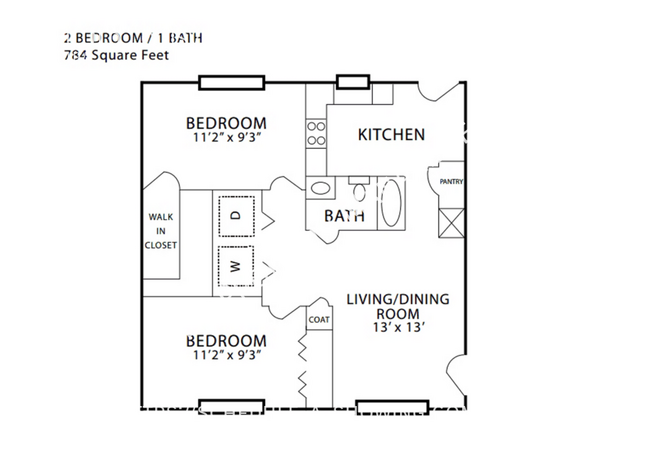 Building Photo - 2 Bedroom, 1 Bathroom Apartment for Rent!