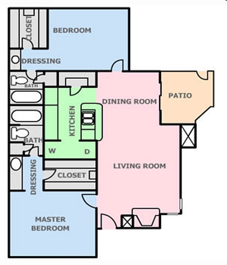 2BR/2BA - Kings Crossing Apartments