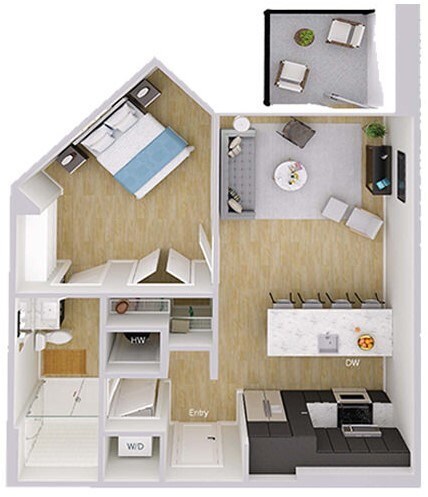 Floorplan - Foster on the Park Apartments