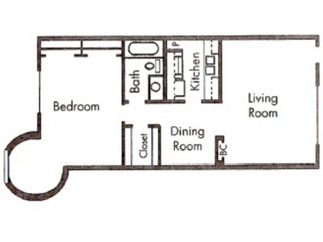 Floorplan - London Square Apartments