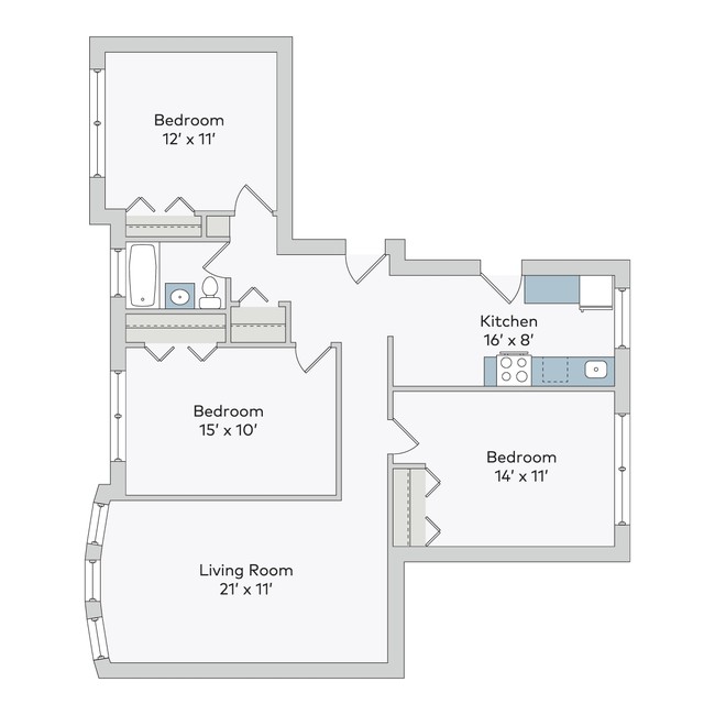 Floorplan - 5222-38 S. Drexel Avenue