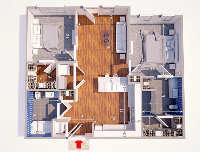 The Preston- 1080 sq ft-2x2 - z-061926-Bluffview Apartments